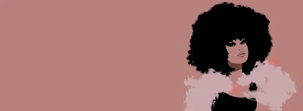 Mulher Negra Africana Com Cabelo Afro — Fotografia de Stock