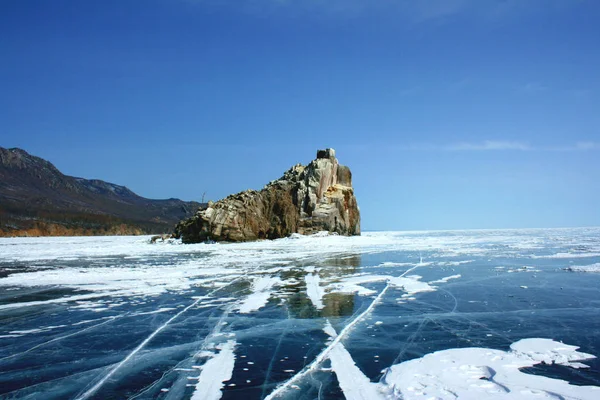 Lake Baikal February 2017 — Stock Photo, Image