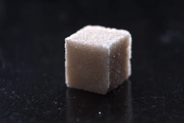 Cubos Açúcar Perto Fundo — Fotografia de Stock