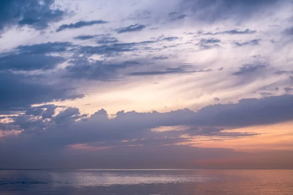 Beautiful pink sunset over the sea.