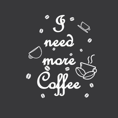 Poster bardak ve fasulye ile kahve