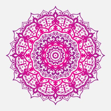 Yuvarlak renkli hint mandala