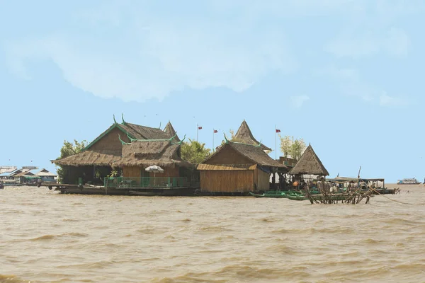 Tonle Sap Lake Cerca Siem Reap Camboya Los Cimientos Las — Foto de Stock
