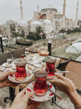 İstanbul Türkiye 'de çay saati 
