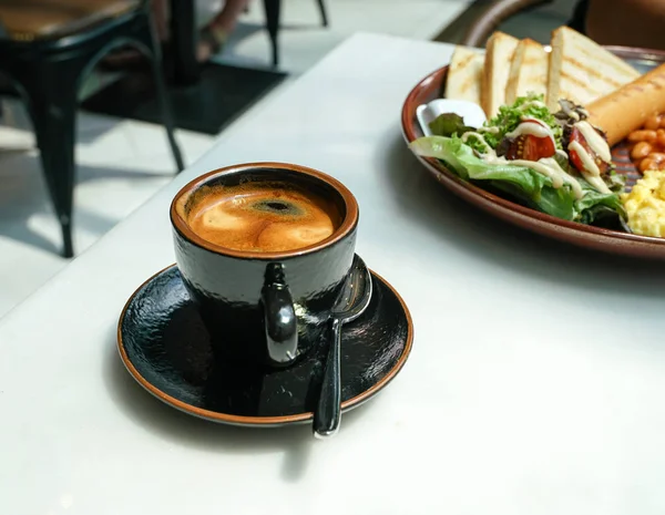 Comece Manhã Com Café Preto — Fotografia de Stock