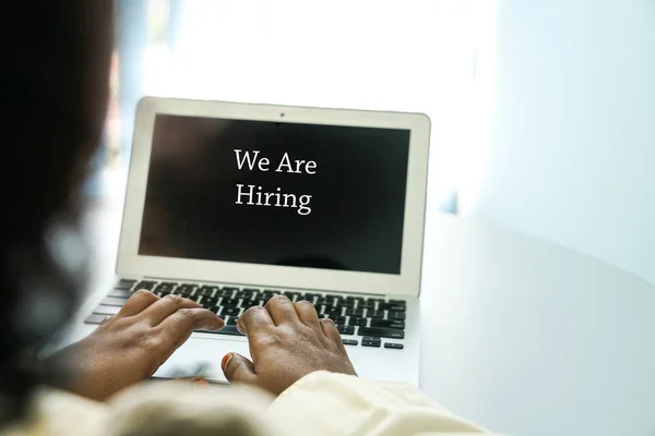 Job recruitment concept : We are hiring — Stock Photo, Image