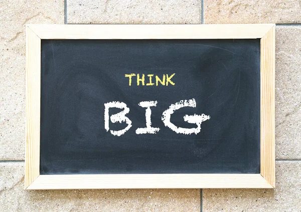 Think Big, words on blackboard — Stock Photo, Image