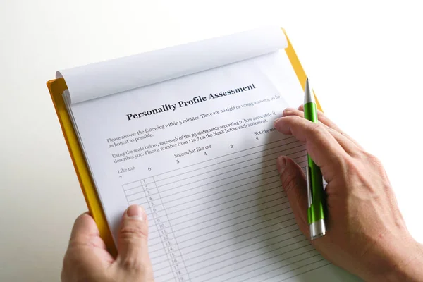 Personality Test or Assessment Form
