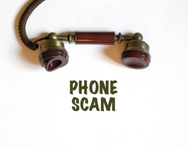Getting a call that is a phone scam clipart