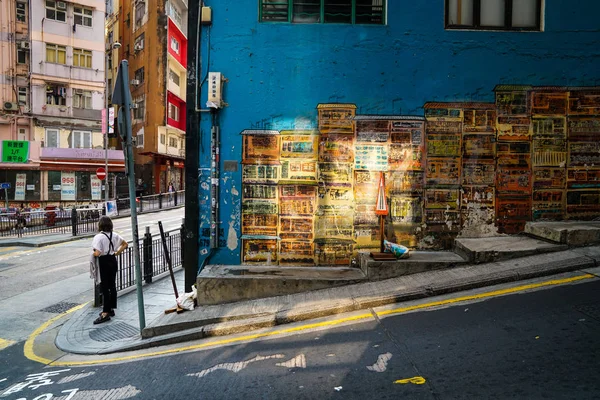 Arte urbano en hong kong — Foto de Stock