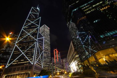 Hong Kong yüksek katlı binalar veya gökdelenler