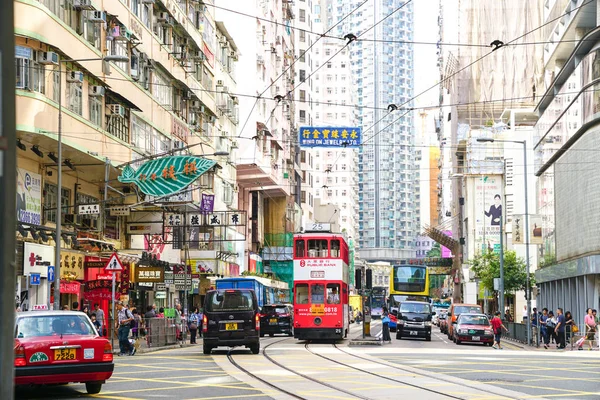 Hong Kong tram, un transport très populaire . — Photo