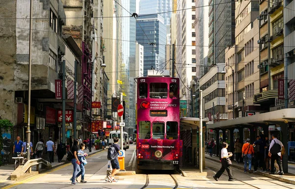 Hong Kong tram, un transport très populaire . — Photo