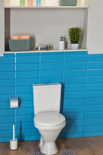 Modern Fürdőszoba Fehér Tálba Vértes — Stock Fotó