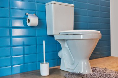 modern banyo beyaz tuvalet kase portre