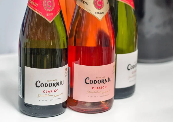 Kiev Ukraine June 2018 Spanish Sparkling Wines Codorniu Closeup Kyiv — Stock Photo, Image