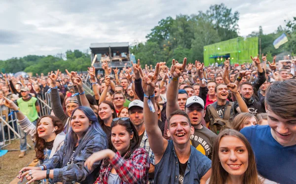 Kiev Oekraïne Juli 2018 Menigte Fans Genieten Van Nederlandse Symfonische — Stockfoto