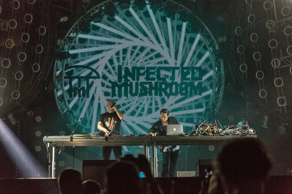 Kiev Ucraina Luglio 2018 Infected Mushroom Duo Musica Psicotica Elettronica — Foto Stock