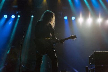 Kiev, Ukrayna - 05 Temmuz 2018: Alman thrash metal rock grubu Kreator canlı Ulusal Expocenter Atlas hafta sonu Festivali gerçekleştirir.