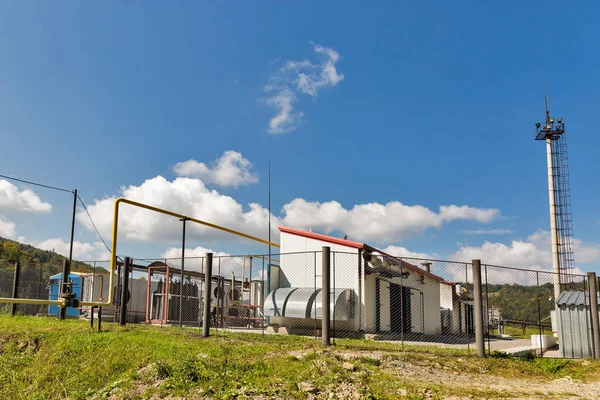 Natural Gas Pumping Station Carpathian Mountains Western Ukraine — Stock Photo, Image