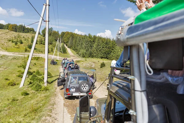 Mikuliczyn Ukraina September 2018 Turister Delta Äventyret Extrem Tur Fyrhjulingar — Stockfoto