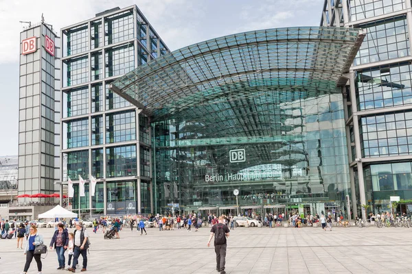 Berlin Duitsland Juli 2018 Facade Zicht Het Centraalstation Berlijn Plein — Stockfoto