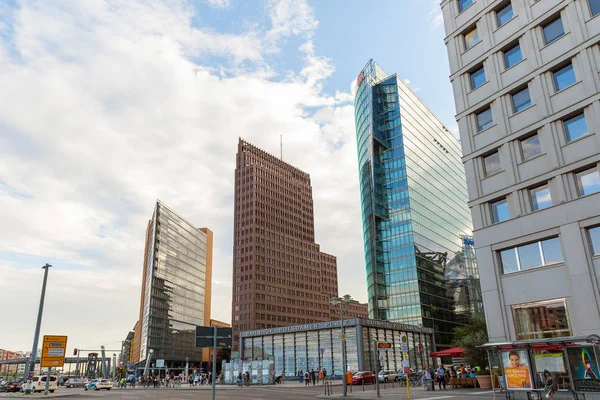 Berlin Tyskland Juli 2018 Stadens Silhuett Potsdamer Platz Finansdistriktet Berlin — Stockfoto