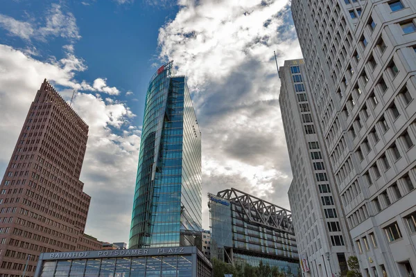 Berlim Alemanha Julho 2018 Skyline Cidade Distrito Financeiro Potsdamer Platz — Fotografia de Stock