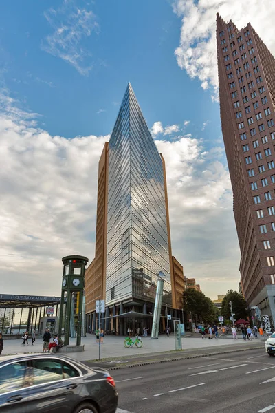 Berlin Niemcy Lipca 2018 Panoramę Miasta Dzielnicy Finansowej Potsdamer Platz — Zdjęcie stockowe