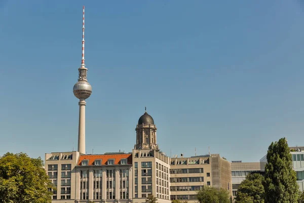 Horizonte Berlín Con Torre Televisión Old Townhall Alemania — Foto de Stock