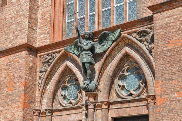 Neo Gotycka Friedrichswerdersche Kirche Berlin Downtown Niemcy Zaprojektowany Przez Architekta — Zdjęcie stockowe