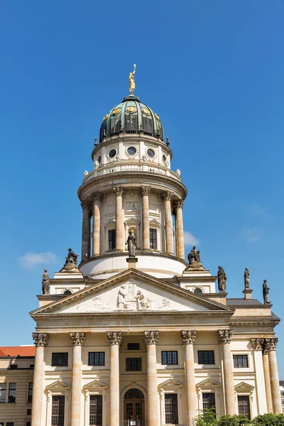 French Church exterior on Gendarmenmarkt square in Berlin, Germany.