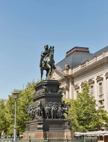 Estátua Equestre Frederico Grande Extremo Leste Rua Unter Den Linden — Fotografia de Stock