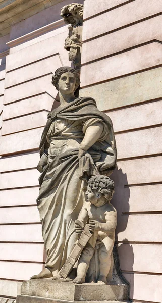 Zeughaus Old Arsenal Entrance Carving Closeup Now German Historical Museum — Stock Photo, Image