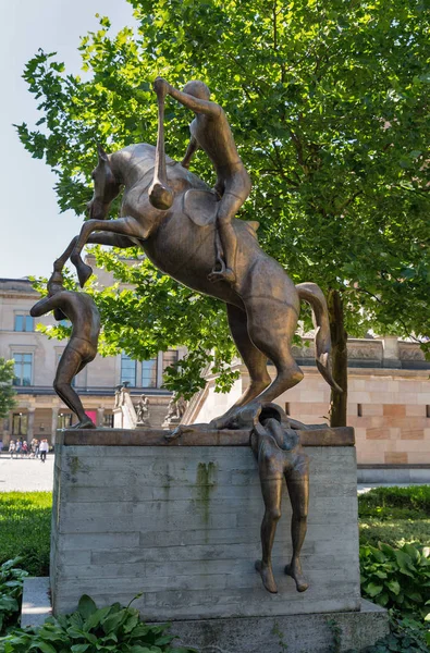 Berlin Tyskland Juli 2018 Monument Skulptur Atelier Van Lieshout Nära — Stockfoto