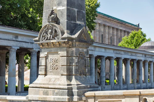 Friedrichs Brug Rivier Spree Berlijn Duitsland Oude National Gallery Colonnade — Stockfoto