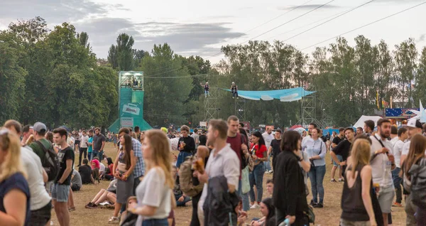 Kiev Oekraïne Juli 2018 Bezoek Mensen Muziek Concert Atlas Weekend — Stockfoto