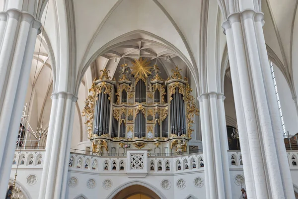 Interiör Med Orgel Mary Church Berlin Tyskland — Stockfoto