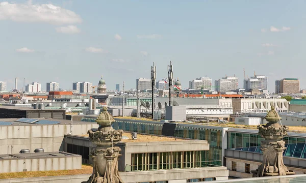 Крыша Рейхстага Городским Пейзажем Берлина Округ Митте — стоковое фото