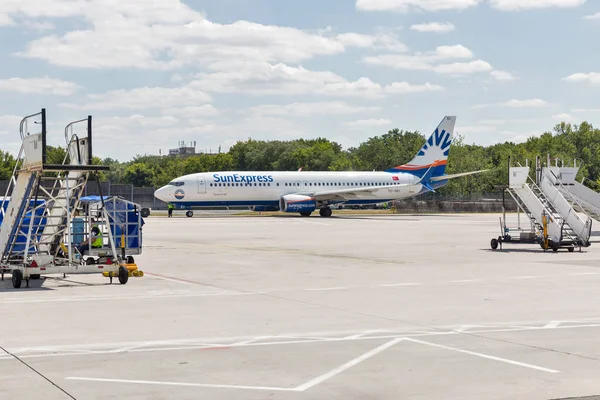 Berlim Alemanha Julho 2018 Sunexpress Boeing 737 800 Estacionado Aeroporto — Fotografia de Stock