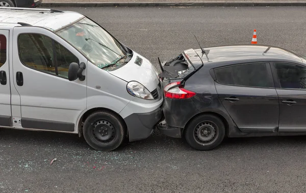 Auto Accident Involving Two Cars City Street — Stock Photo, Image