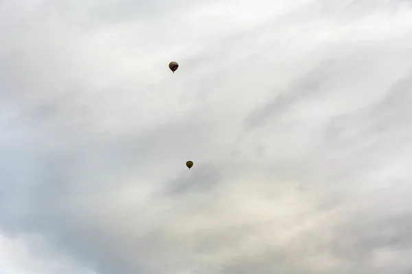 Makariv Ukraine Julho 2017 Balões Quente Voam Céu Quente Queimador — Fotografia de Stock