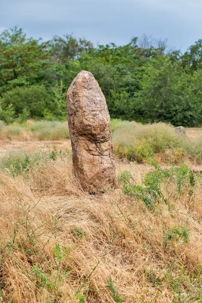 Ancient stone idol of Khortytsia island, Ukraine — Stock Photo, Image