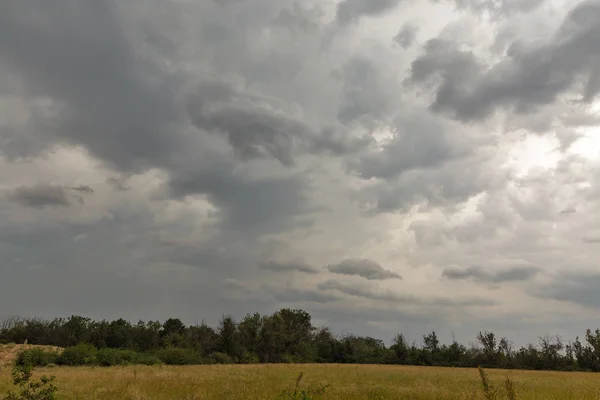 Thunder sky over Khortytsia island, Ukraine