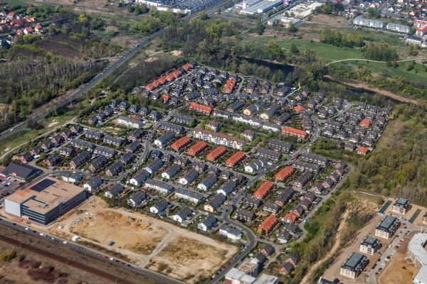 Aerial view over Berlin suburb, Germany. — Stock Photo, Image