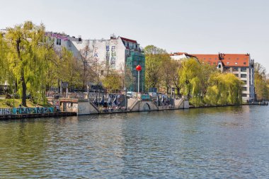 Berlin'de Spree nehir seti, Almanya.
