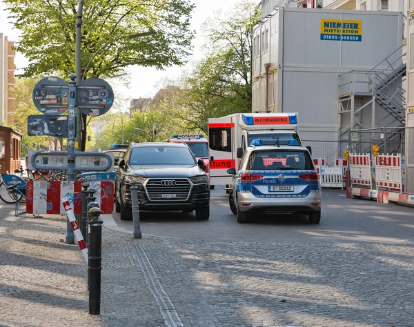 Berlin'de acil kaza, Almanya. — Stok fotoğraf