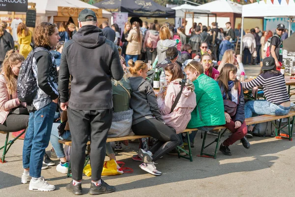 Festival del Vino en Kiev, Ucrania . — Foto de Stock