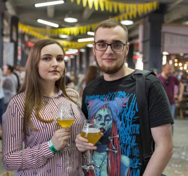 Kiev Art Zavod Platforma'da Kiev Bira Festivali, Ukrayna.