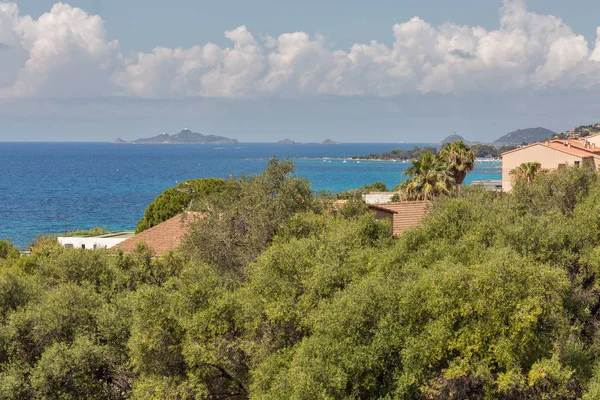 Ajaccio'da güzel deniz manzarası, Korsika adası, Fransa. — Stok fotoğraf